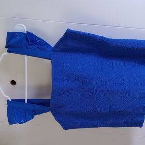 Old Navy fully smocked blue top size XL